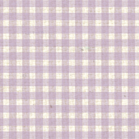 VLMG8 - Vintage Lilac Mini Gingham Paper  8 1/2 x 11