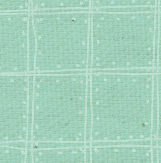 SFDP8  Sea Foam Doodle Plaid Paper  8 1/2 x 11