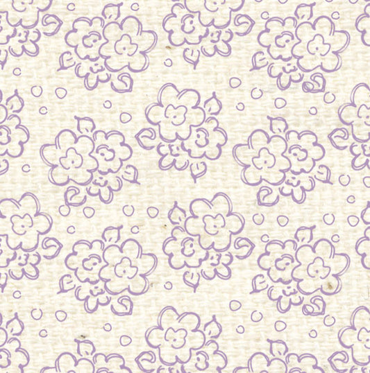 VLDF8  Vintage Lilac Doodle Flowers Paper  8 1/2