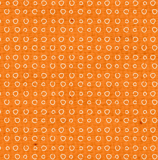 OPDD8  Orange Poppy Doodle Dots Paper  8 1/2