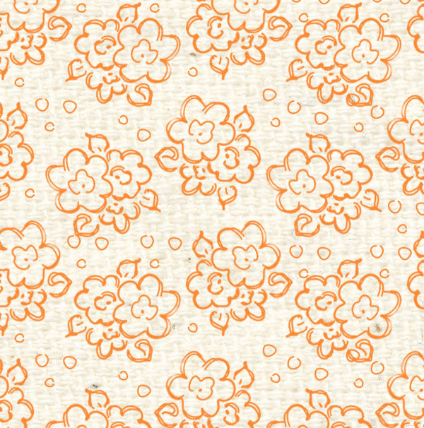 OPDF8 Orange Poppy Doodle Flowers Paper 8 1/2