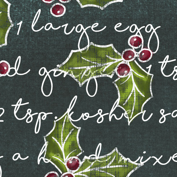 HDCARW - Holly Days Chalk Art Recipe with Holly