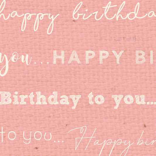 HBPG - Happy Birthday Pink Geranium Paper  8 1/2 x 11