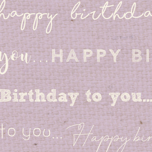 HBVL - Happy Birthday Vintage Lilac Paper  8 1/2 x 11