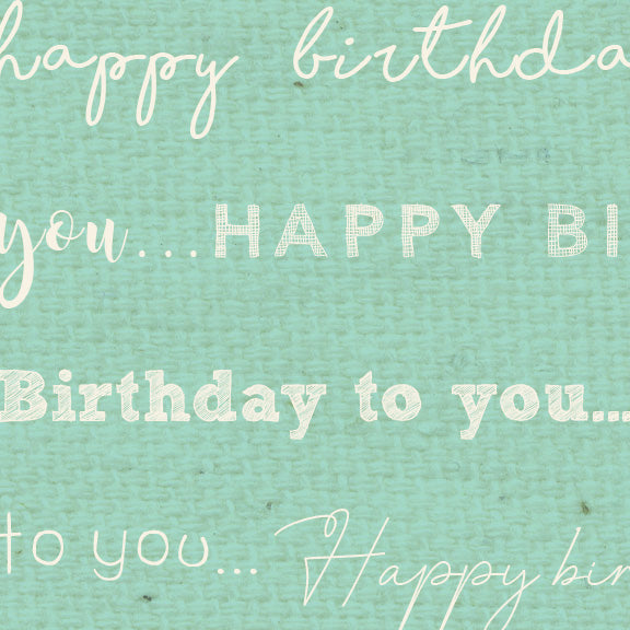 HBSF - Happy Birthday Sea Foam Paper 8 1/2 x 11