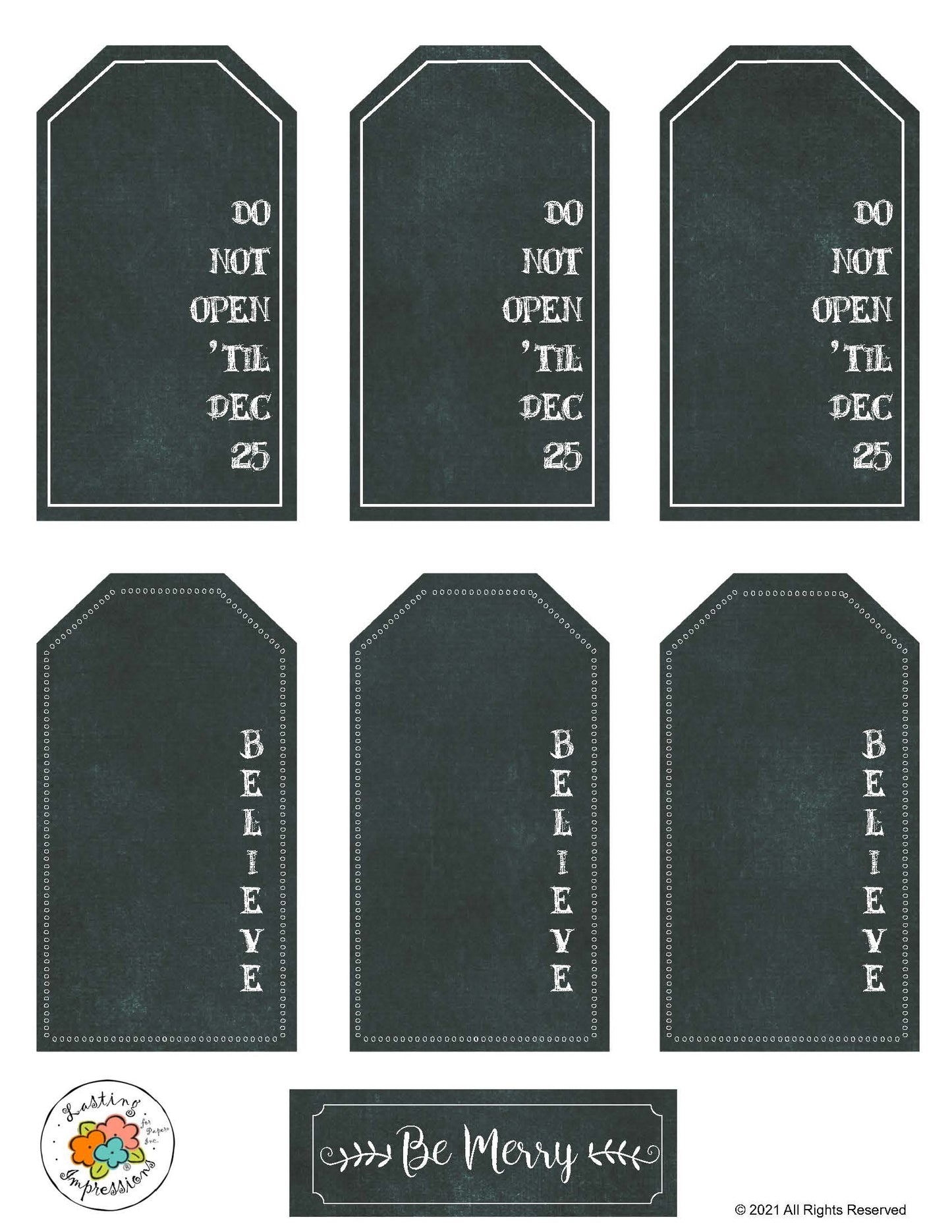 Do Not Open Gift Tags