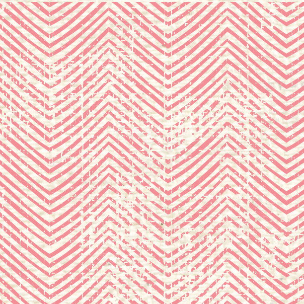 Pink Geranium Distressed Chevron