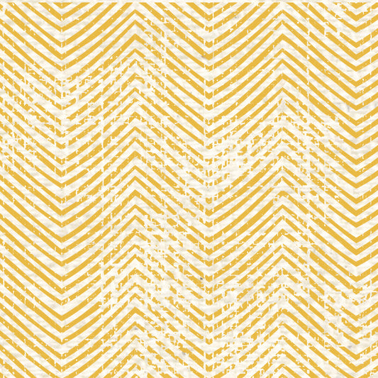 Daylily Yellow Distressed Chevron