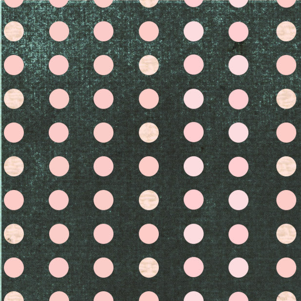 Pink Geranium Watercolor Stacked Dots Black