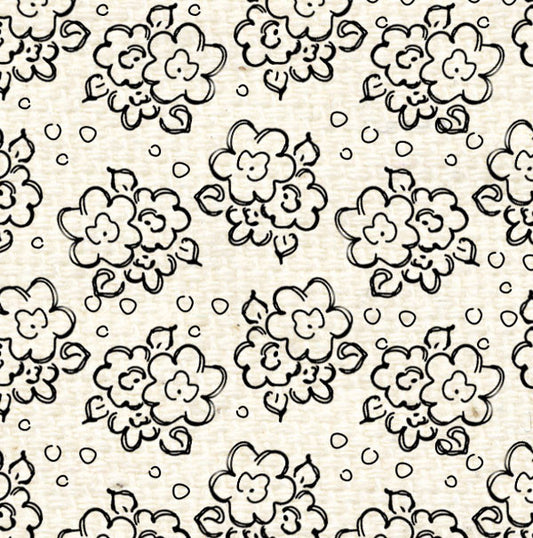 BKBDF8  Blackbird Doodle Flowers Paper  8 1/2 x 11