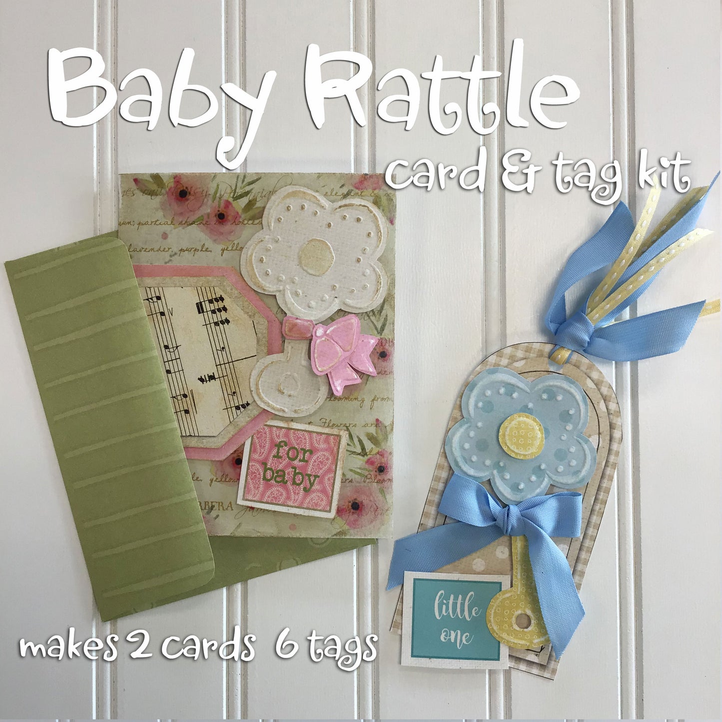 Baby Rattle Card and Tag Kit