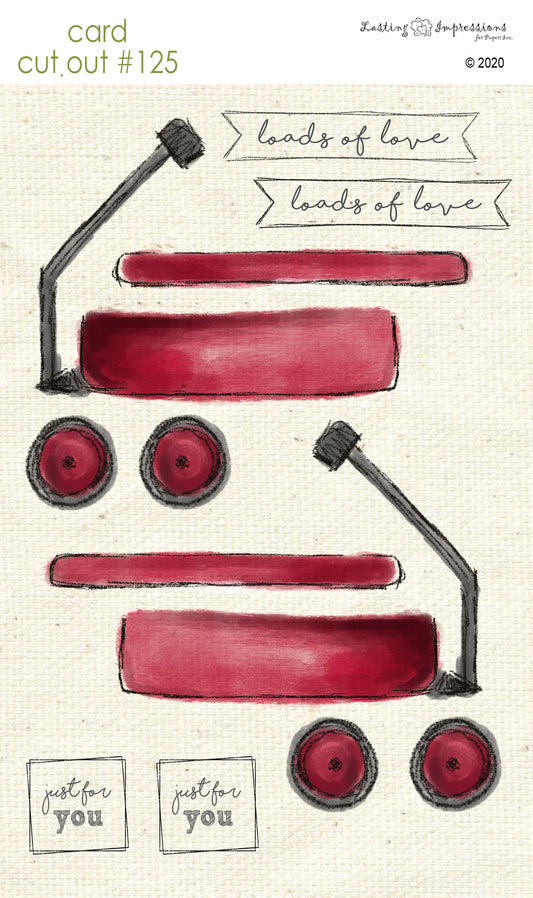 CCO125 - Card Cut Out #125 - Red Wagon