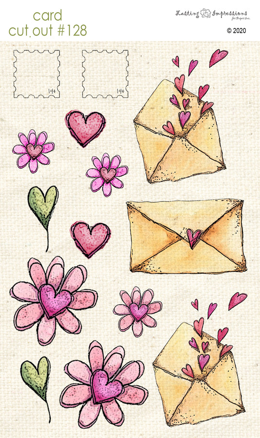 CCO128 - Card Cut Out #128 - Valentine Mail