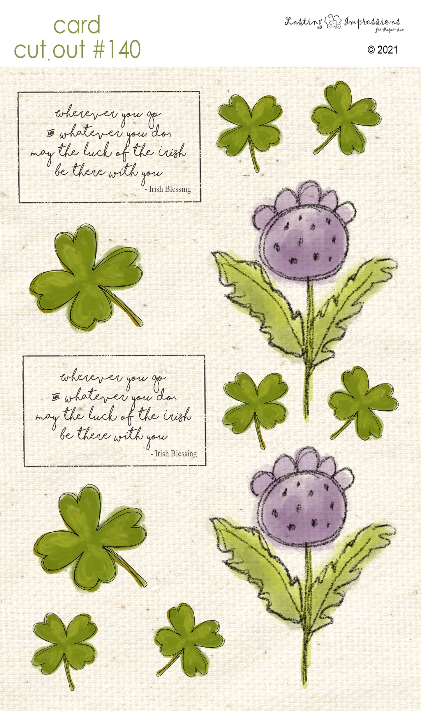 CCO140 - Card Cut Out #140 - Irish Luck