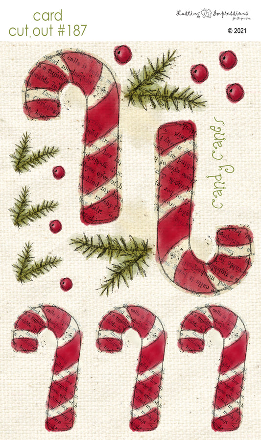 CCO187 Card Cut Out #187 Chunky Candy Canes