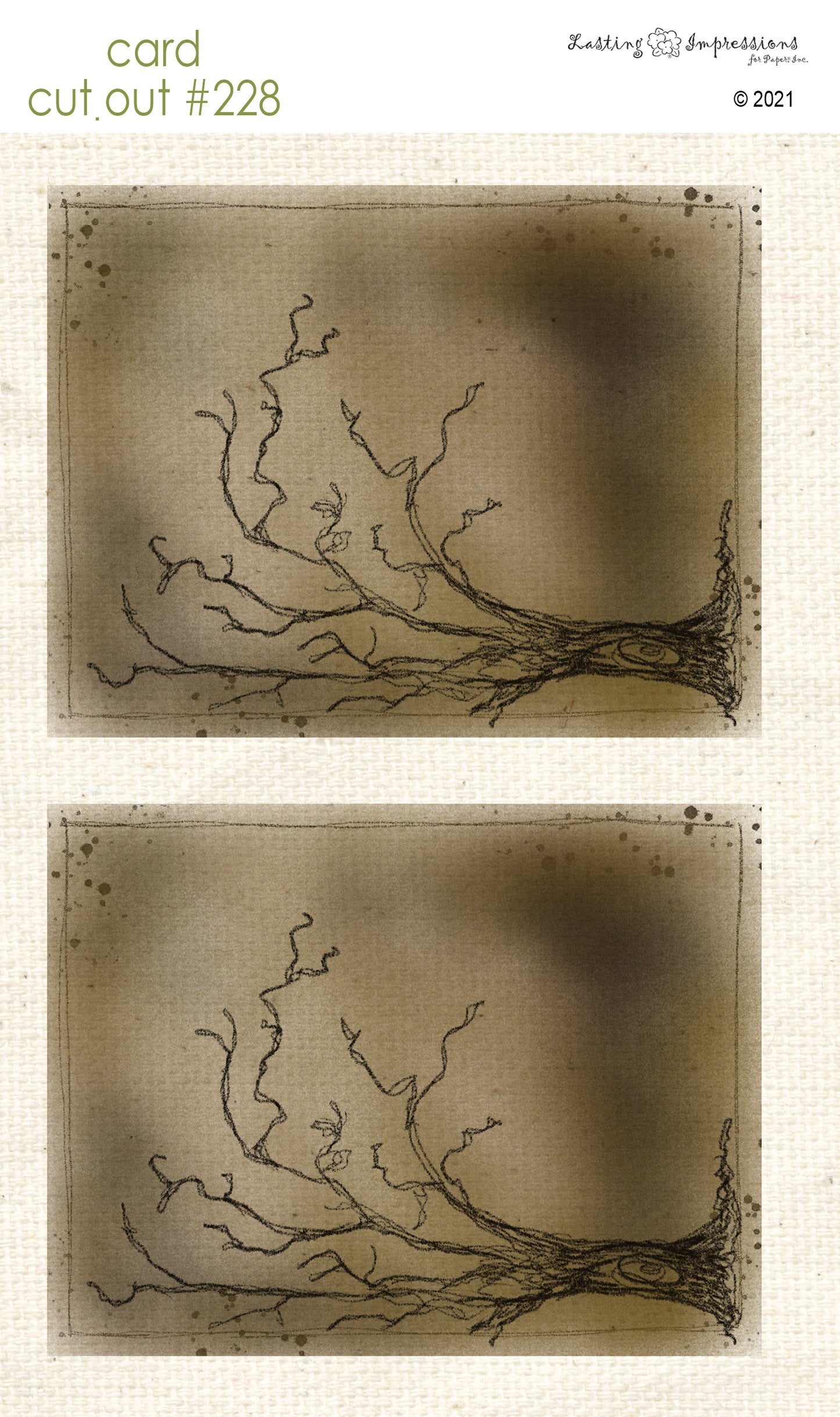 CCO 228 - Card Cut Out #228 - Haunted Tree