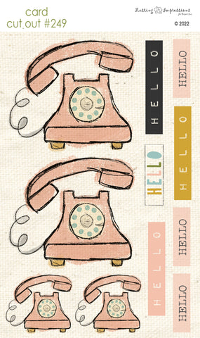 ********CCO 249 - Card Cut Out #249 - Peaches n Cream Telephone