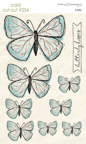 ********CCO 254 Card Cut Out #254 - Sea Foam Butterfly