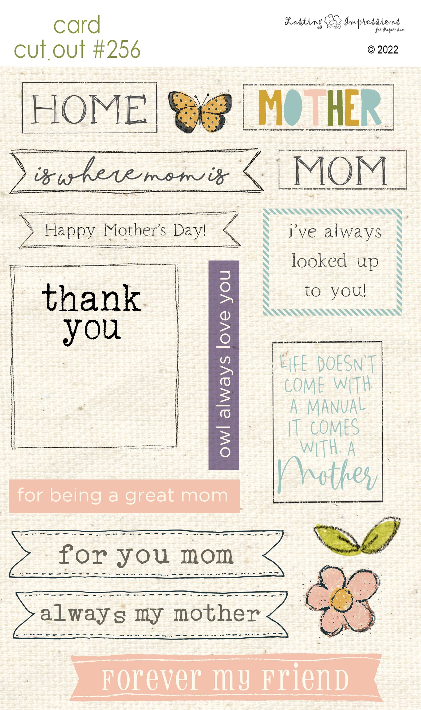 CCO 256 Card Cut Out #256 - Mother Sentiments