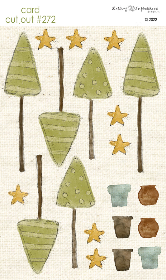 CCO 272 Card Cut Out #272 - Inch Worm Tall Pines