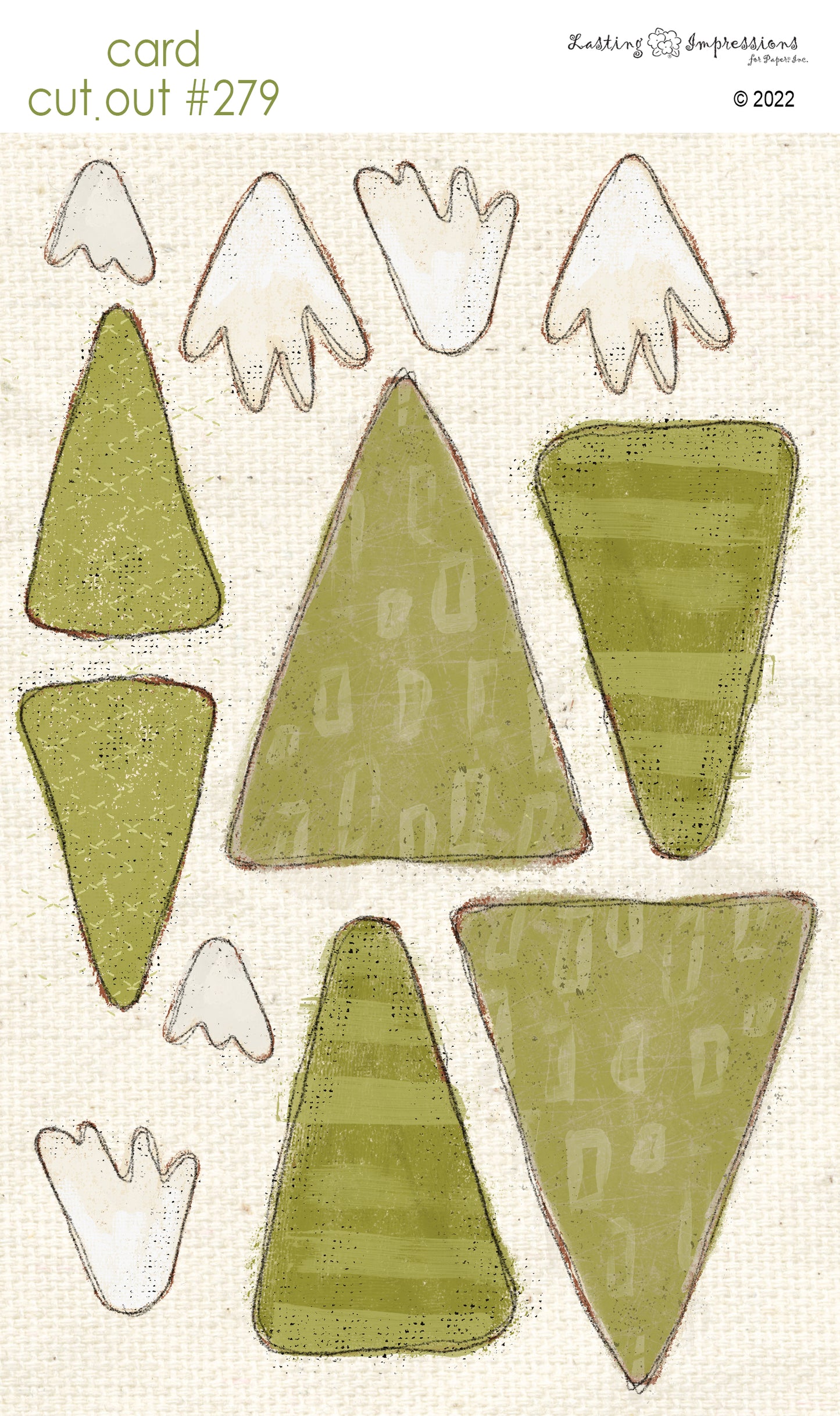 CCO 279 Card Cut Out #279 - Inch Worm Mountains