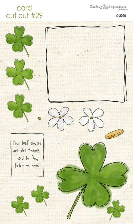 CCO29 - Card Cut Out #29 - Shamrocks