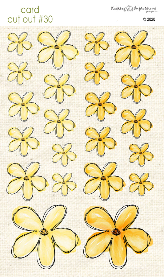 CCO30 - Card Cut Out #30 - Daylily Flowers