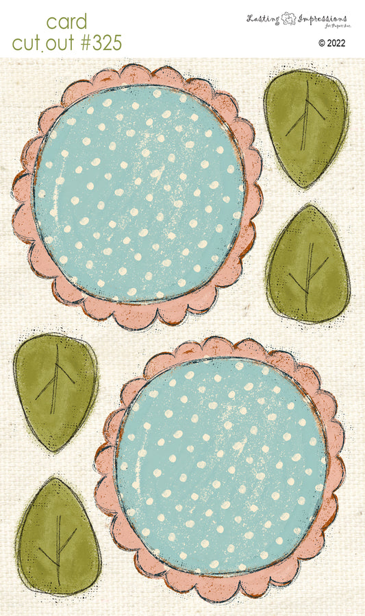 CCO 325 Card Cut Out #325 - Chunky Pink with Blue Flower