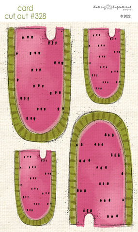 *********CCO 328 Card Cut Out #328 - Pink Watermelon