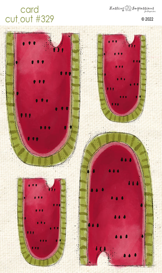 CCO 329 Card Cut Out #329 - Red Watermelon