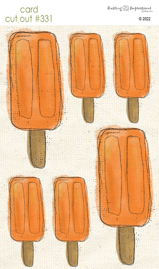 CCO 331 Card Cut Out #331 - Orange Popsicle