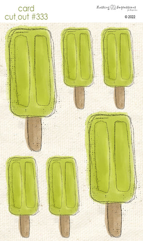 *********CCO 333 Card Cut Out #333 - Lime Green Popsicle
