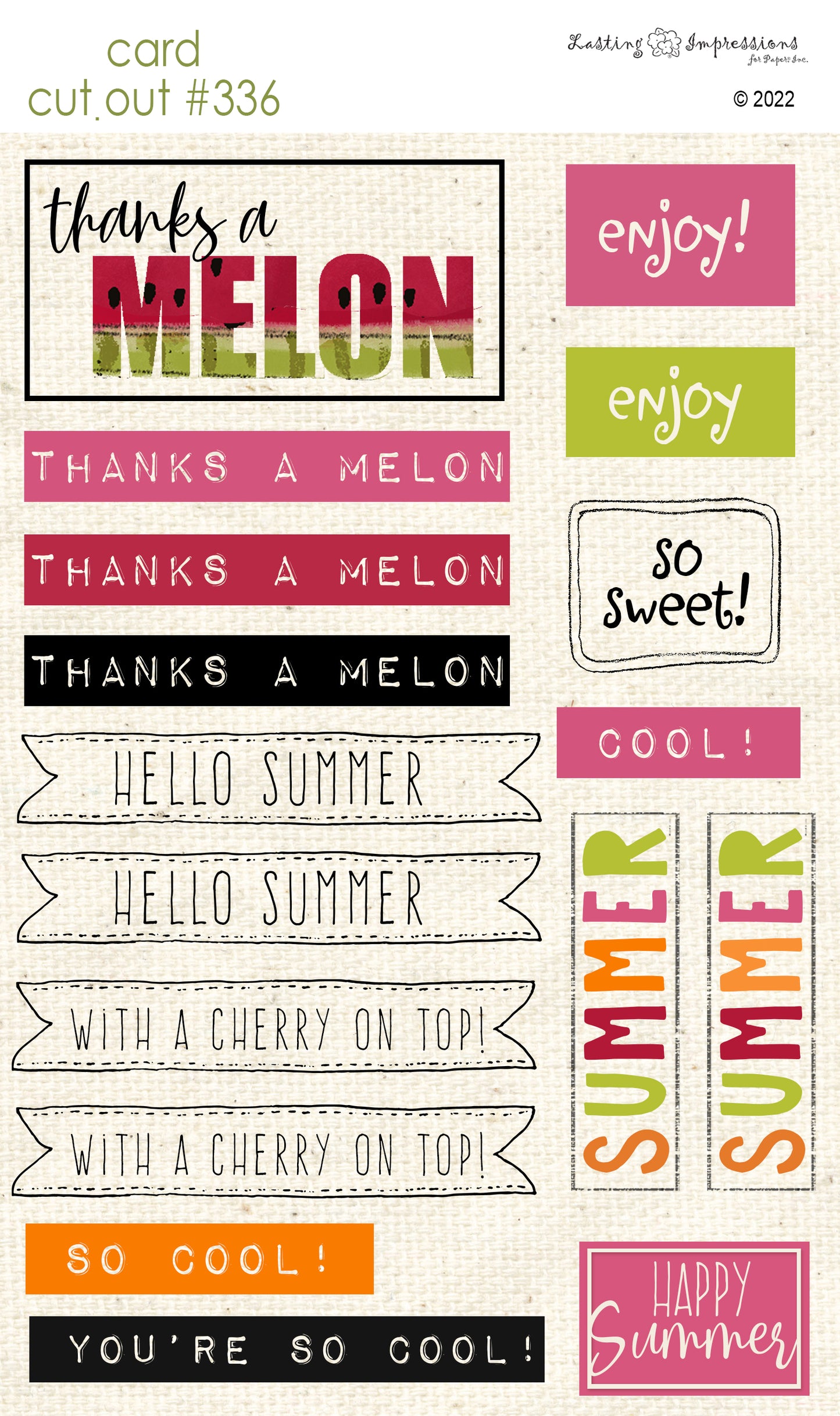 CCO 336 Card Cut Out #336 - Summer Sentiments