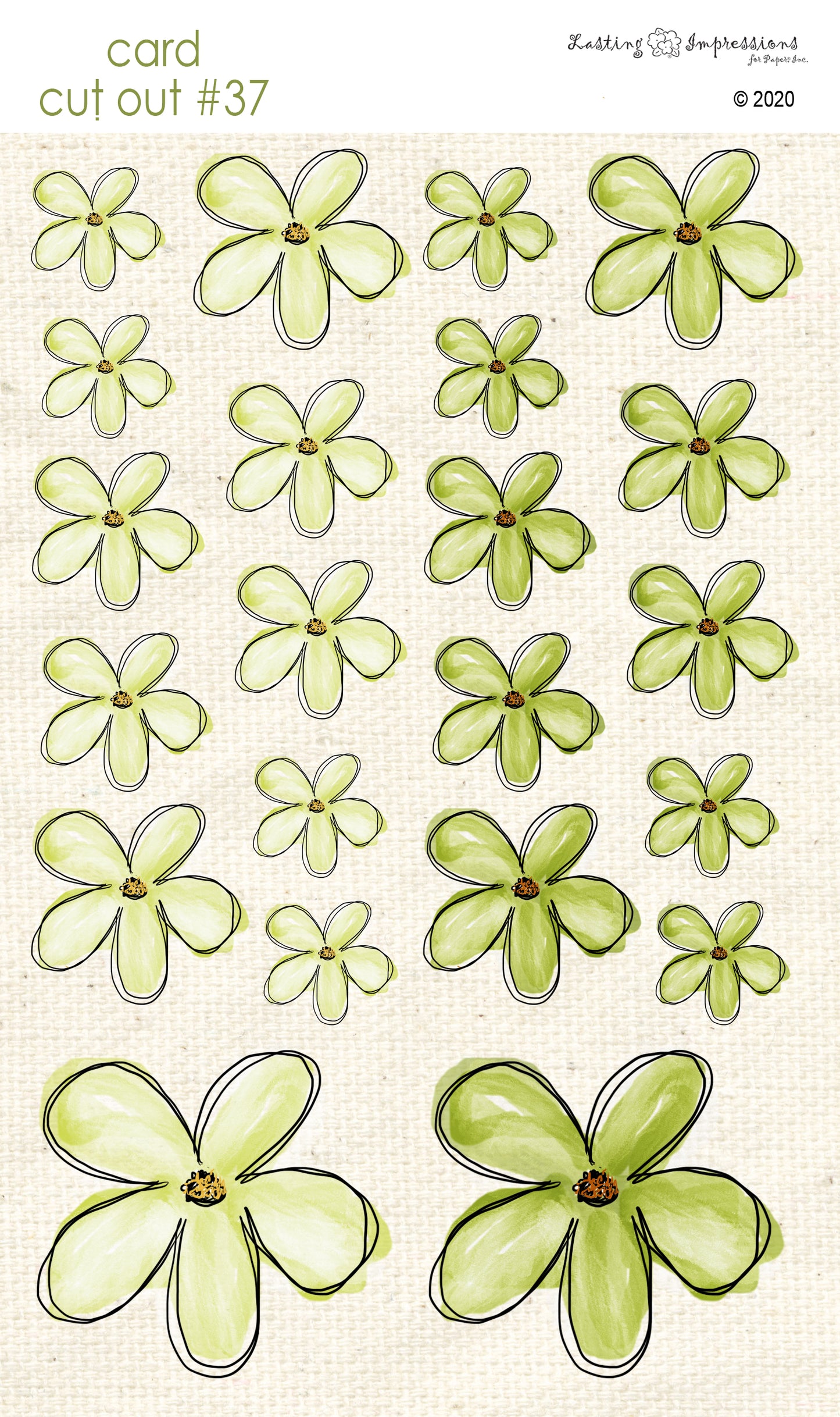 CCO37 - Card Cut Out #37 - Sweet Pea Flowers