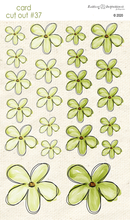 CCO37 - Card Cut Out #37 - Sweet Pea Flowers