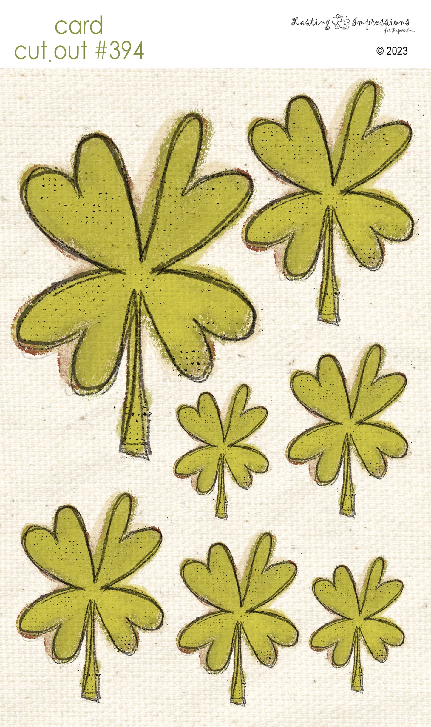CCO 394 Card Cut Out #394 Shamrocks Sweet Pea