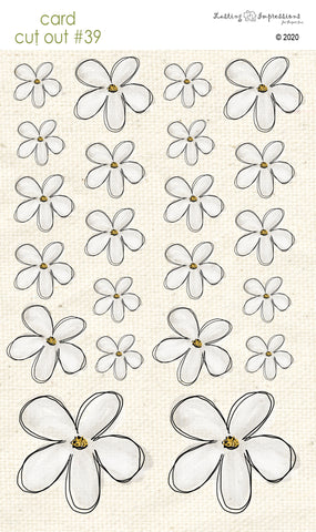 *******CCO39 - Card Cut Out #39 - Powdered Sugar Flowers
