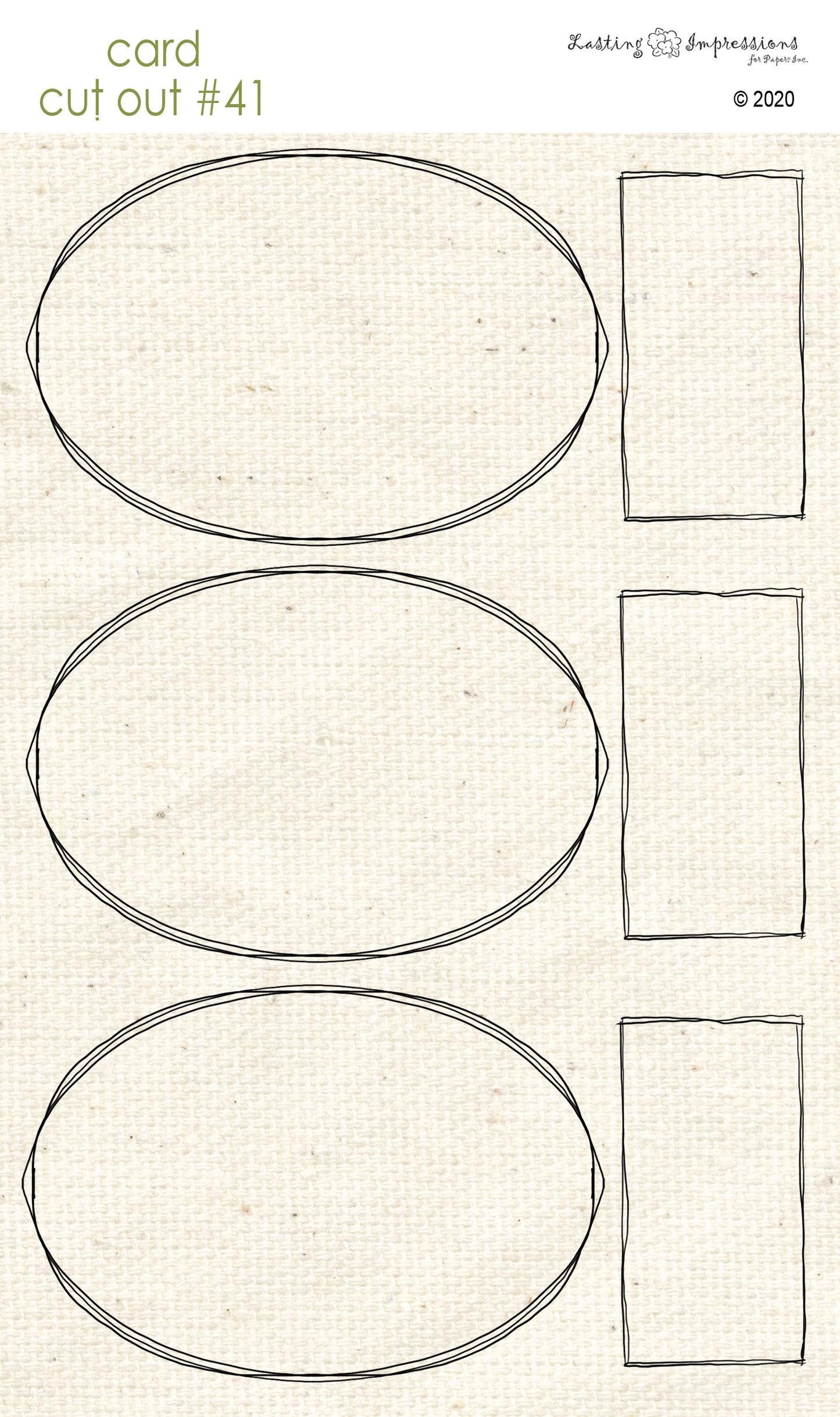 CCO41 - Card Cut Out #41 - Oval Frames