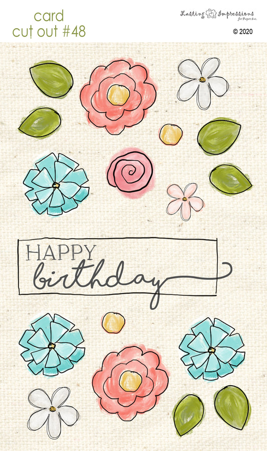 CCO48 - Card Cut Out #48 - Birthday Flowers