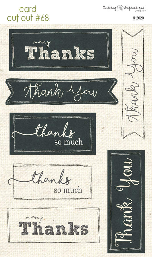 CCO68 - Card Cut Out #68 - Many Thanks