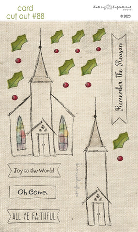 ********CCO88 - Card Cut Out #88 - Little Snowy Church
