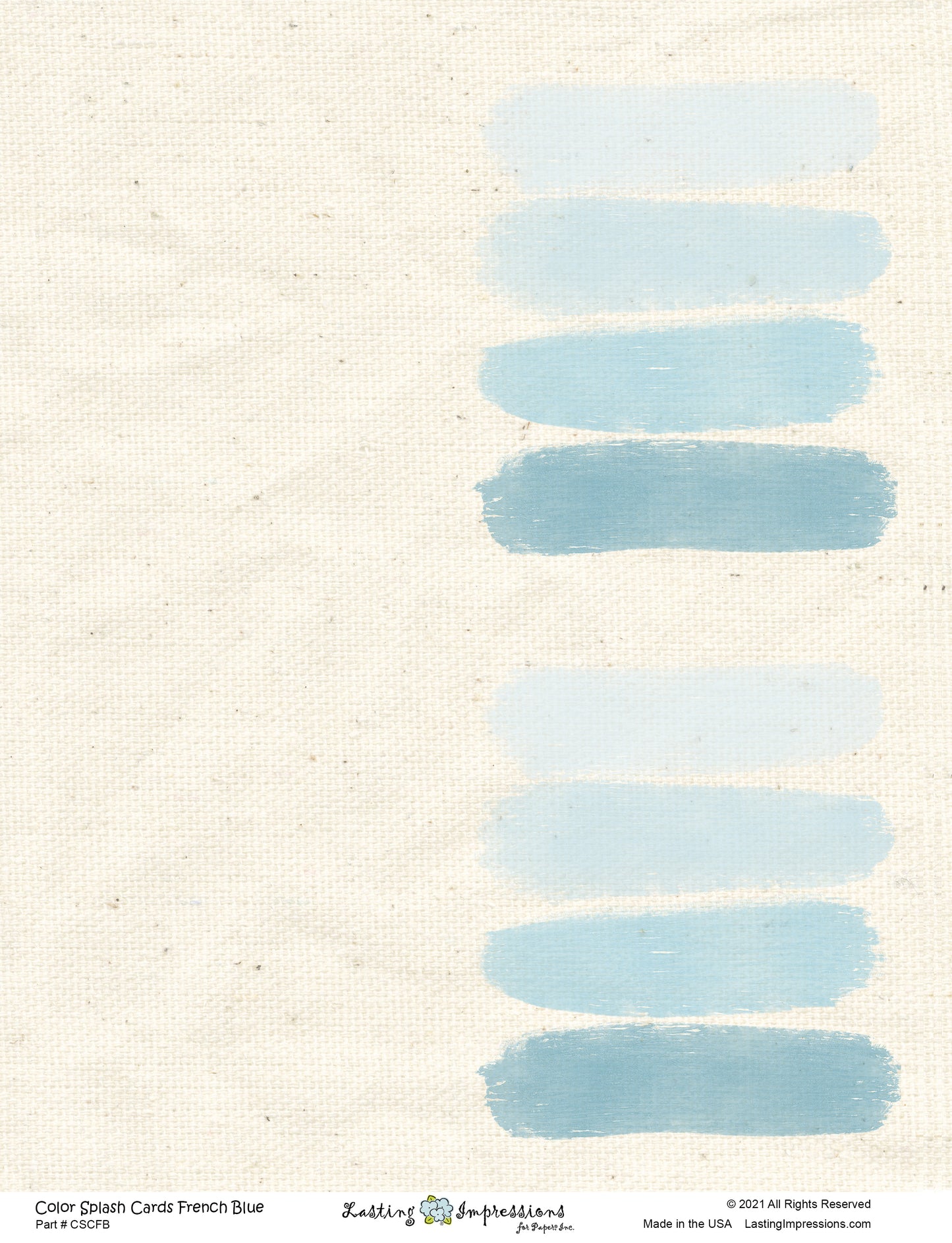 Color Splash Cards - French Blue