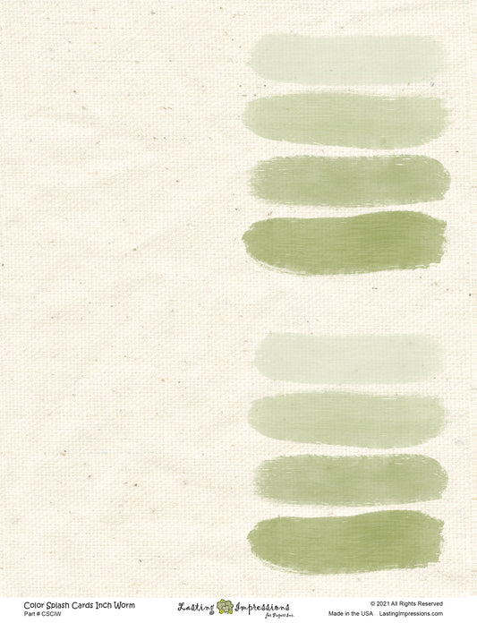 Color Splash Cards - Inch Worm