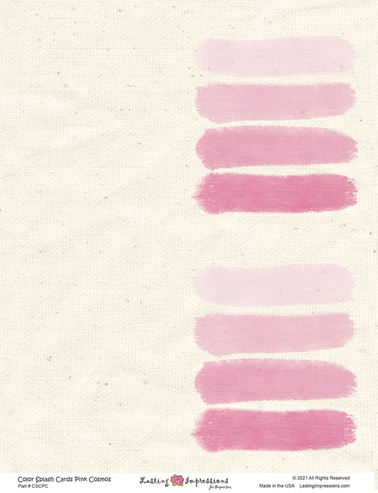 Color Splash Cards - Pink Cosmos