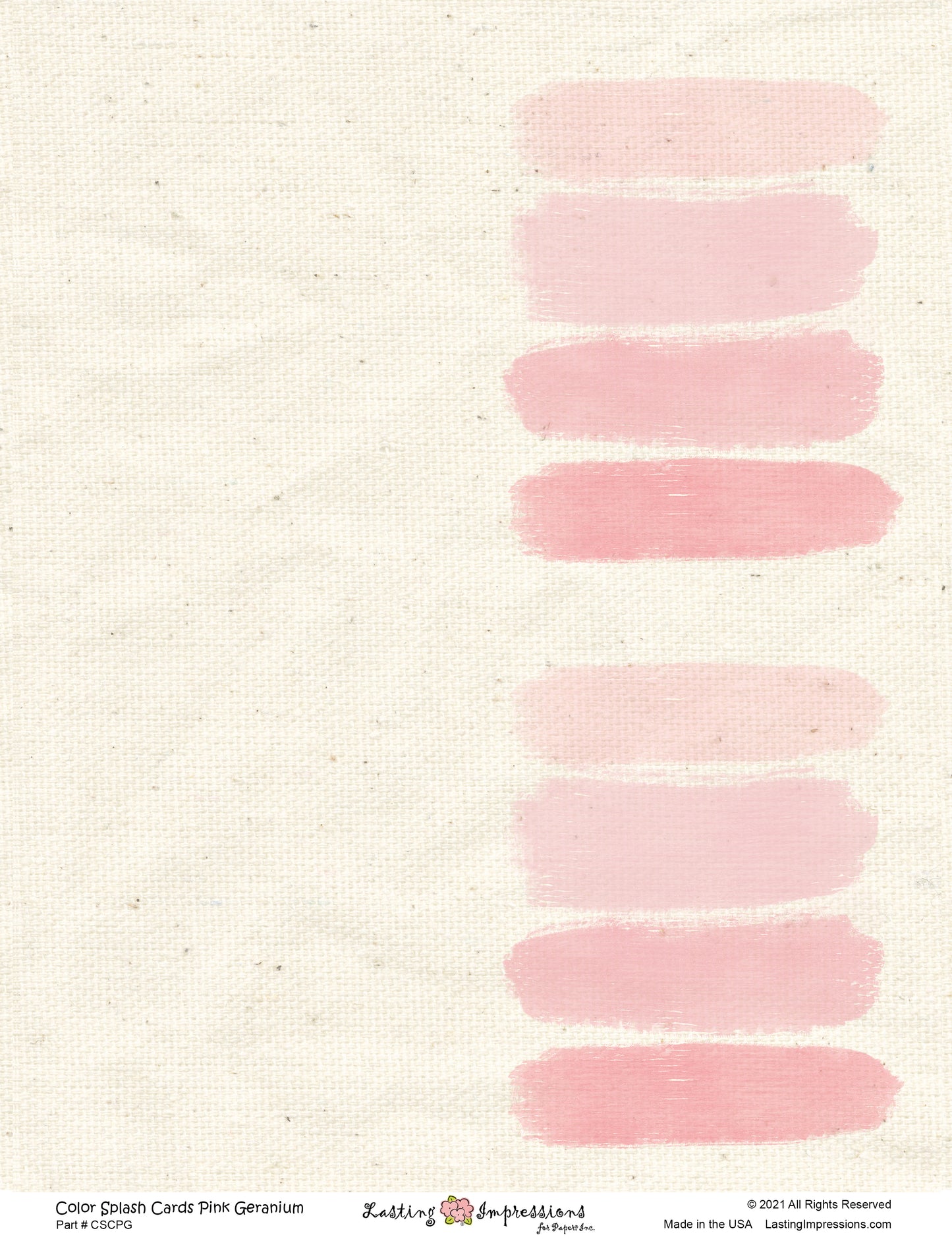 Color Splash Cards - Pink Geranium