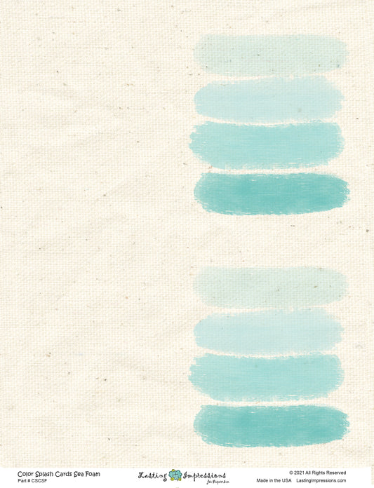 Color Splash Cards - Sea Foam