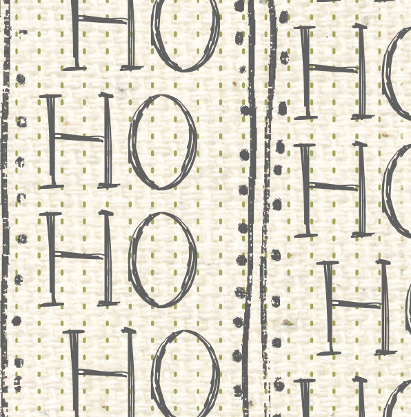 Doodle Stripes HO HO HO Cardstock