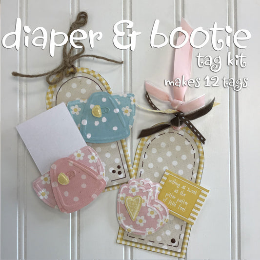 Diapers and Booties Tag Kit