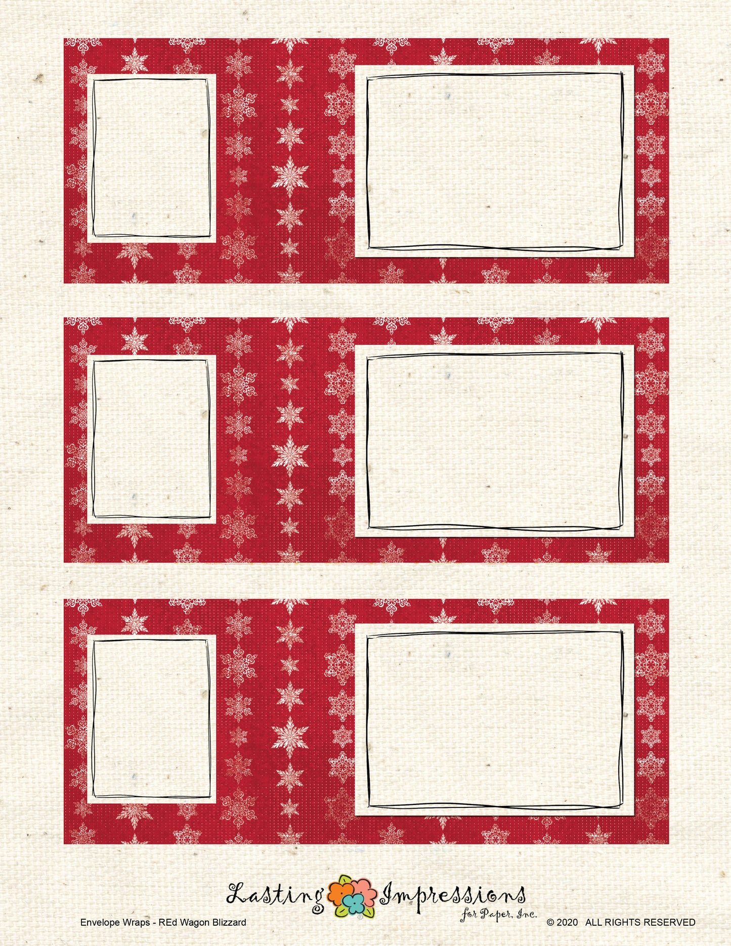Envelope Wrap - Lady Bug Red Blizzard