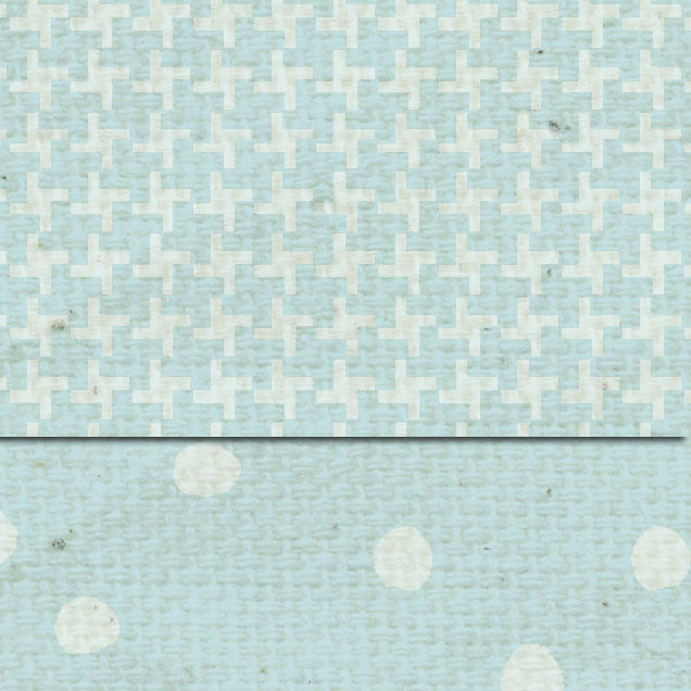 DSFBMT French Blue Martha Dots & Tweed Double Sided Cardstock